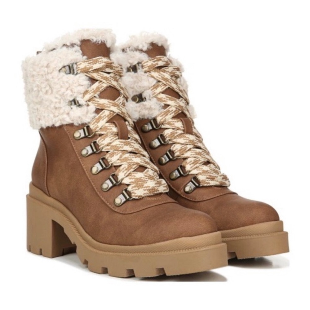 Sam Edelman Brown Combat & Moto Boots